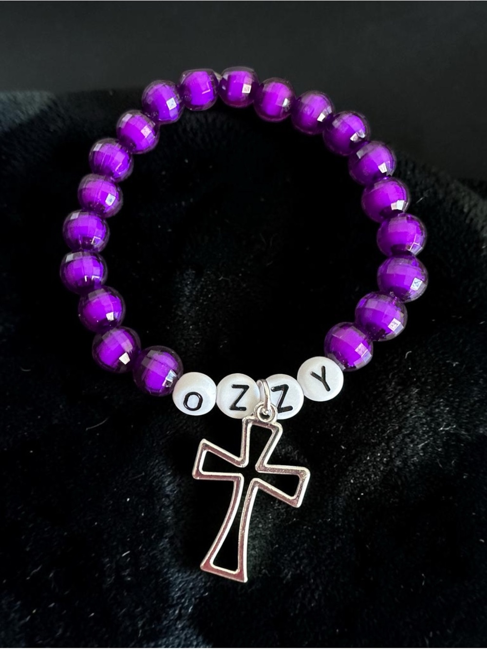 Ozzy Osbourne tribute handmade beaded bracelet